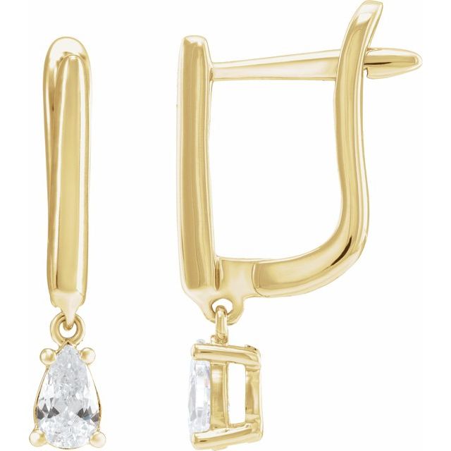 1.2Ct Lab-grown Diamond Earrings in 14K Yellow Gold