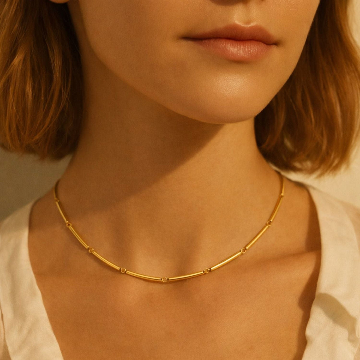 Light Beam: Slim Link Full Necklace