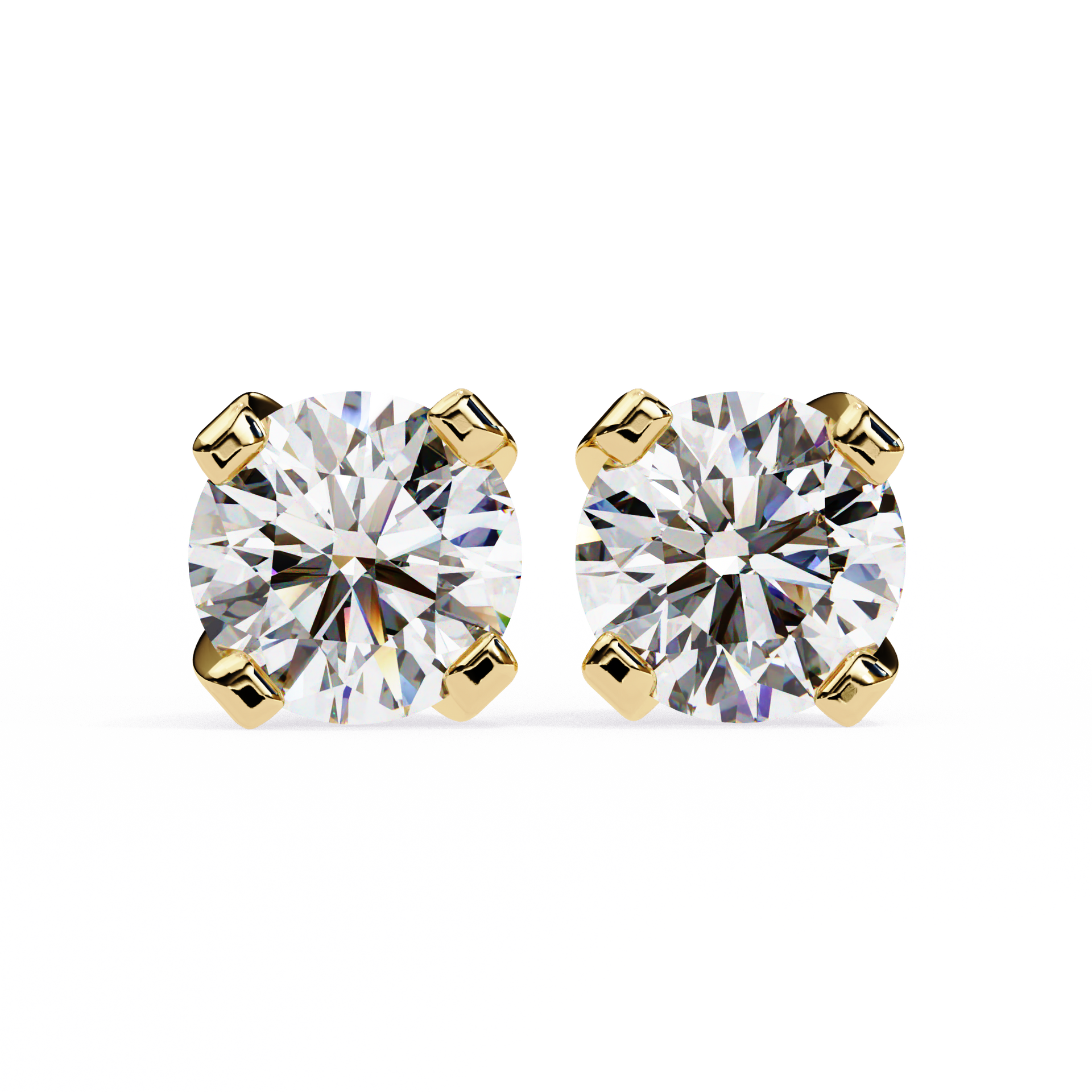 Round-Cut Lab-grown Diamond Stud Studs in 10K White Gold