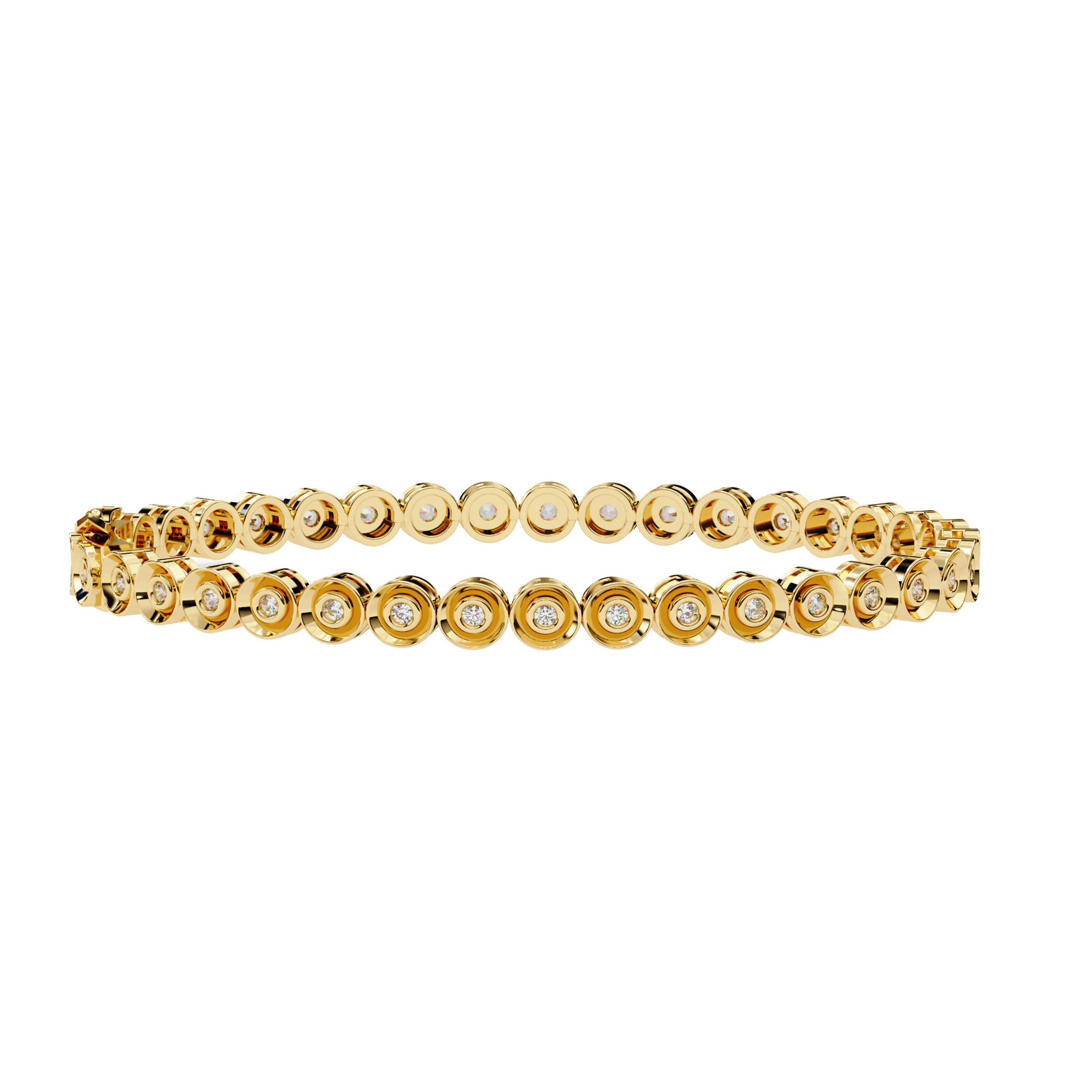 Round-Cut Lab-grown Diamond Tennis Bracelet in 10K White Gold