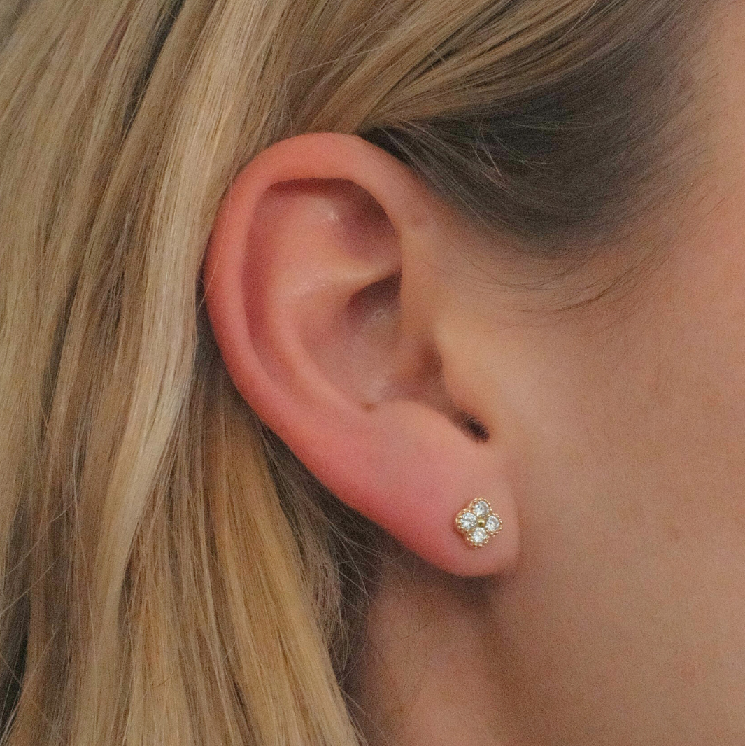 CHERISE CLOVER STUDS