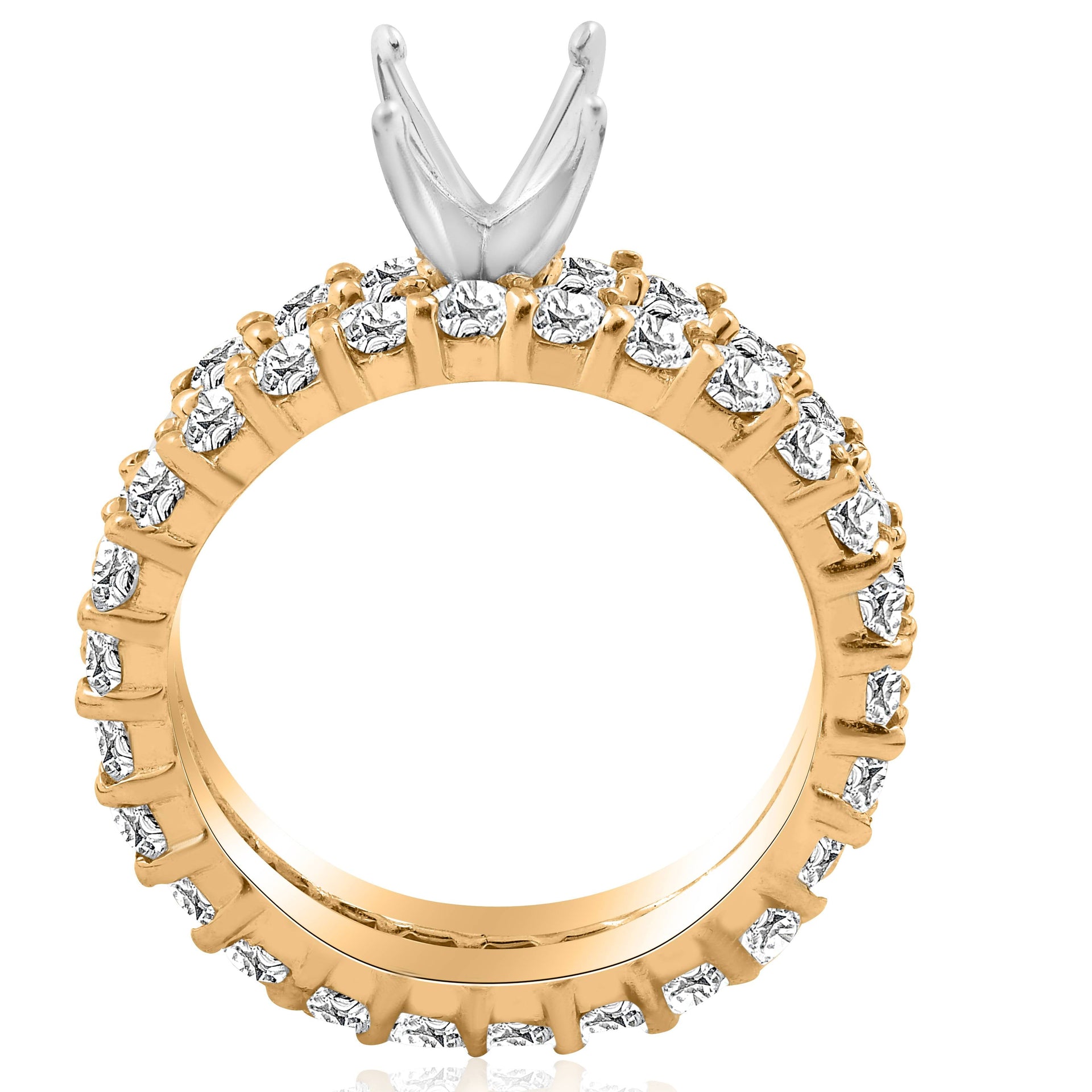 3ct Diamond Eternity Wedding Engagement Ring Setting