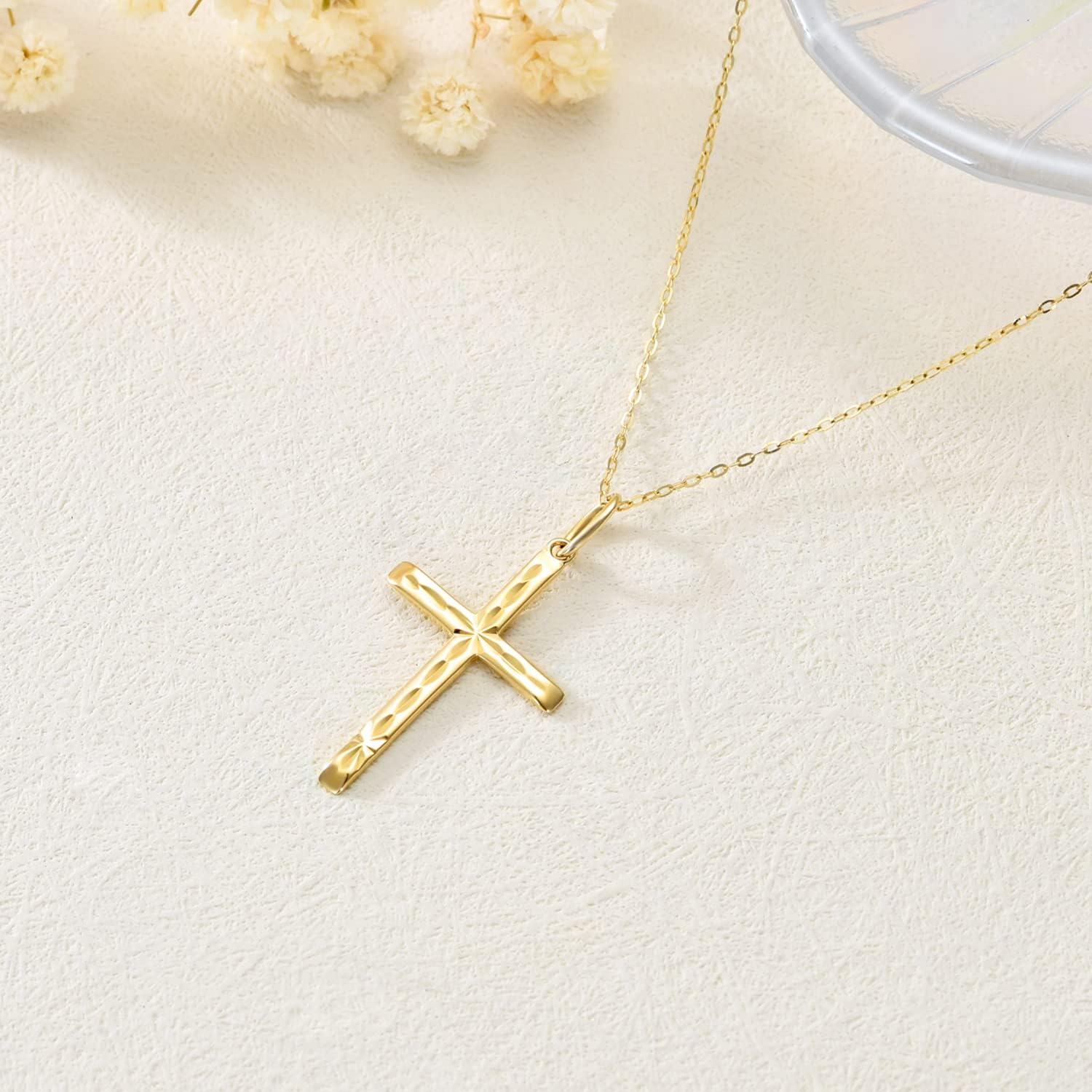 10K Gold Ankh Necklace for Women