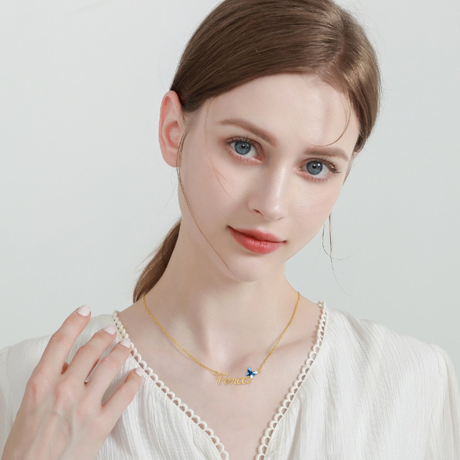 10K Gold Butterfly Pendant Necklace