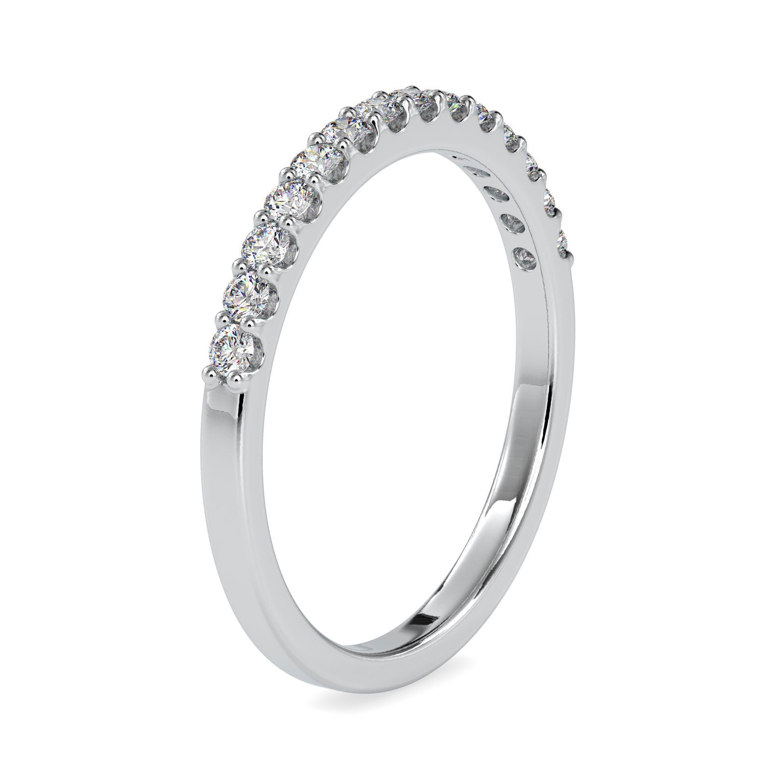 10K Gold Round Shaped Moissanite Wedding Ring