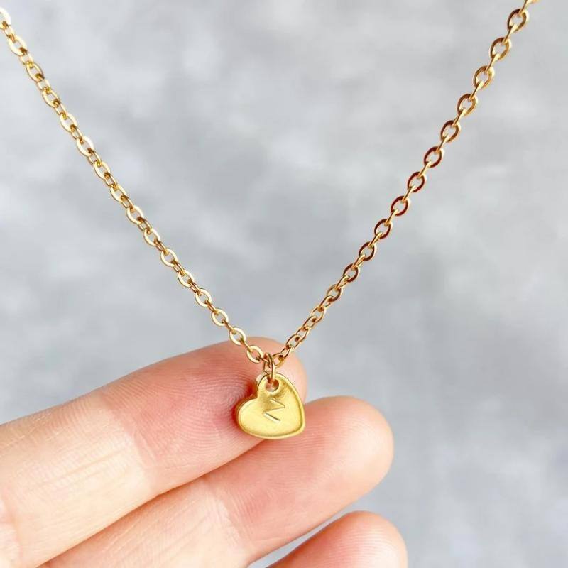 10K Gold Letter Pendant Necklace
