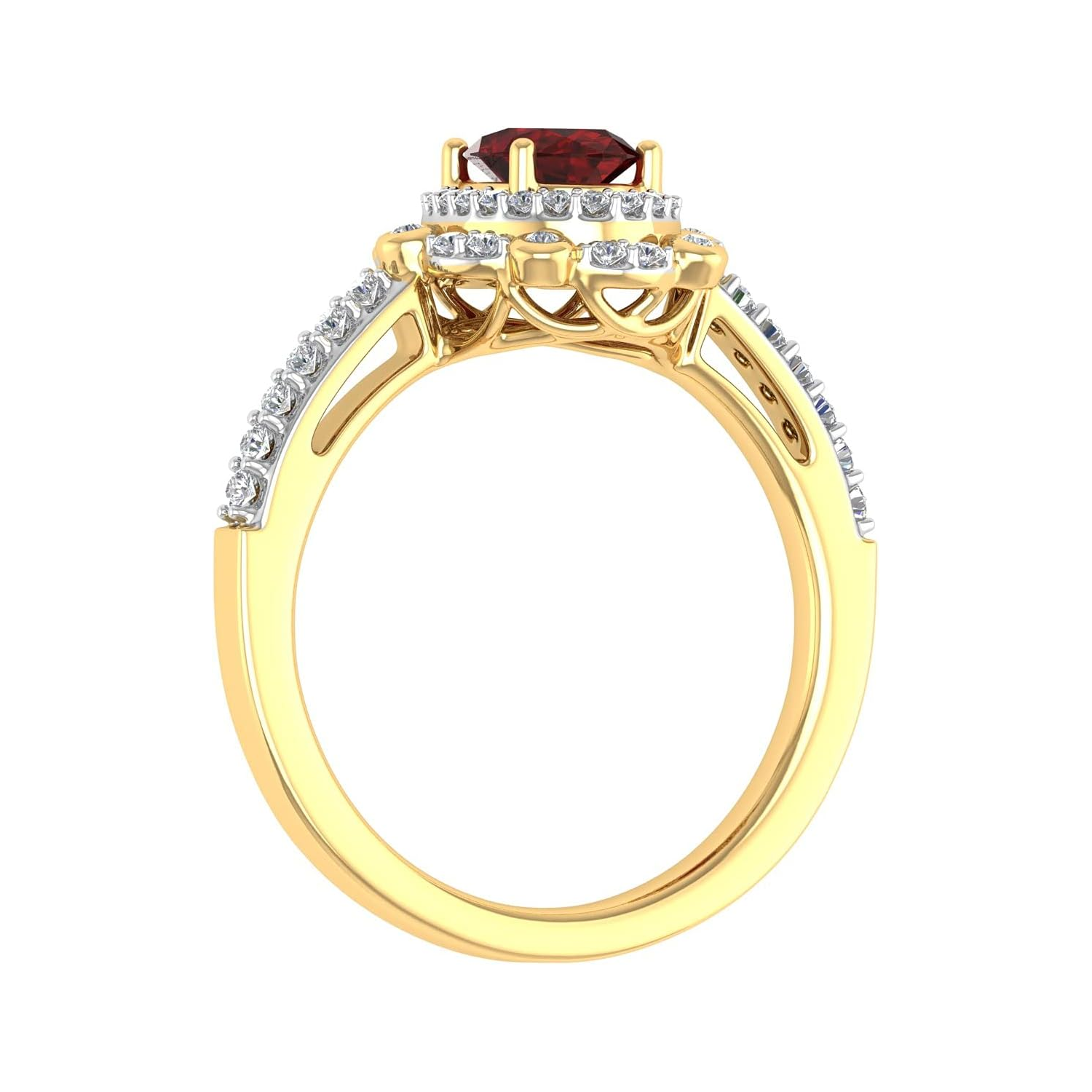 10K Gold Oval Cut Custom Engagement Ring Gemstone Anniversary Ring