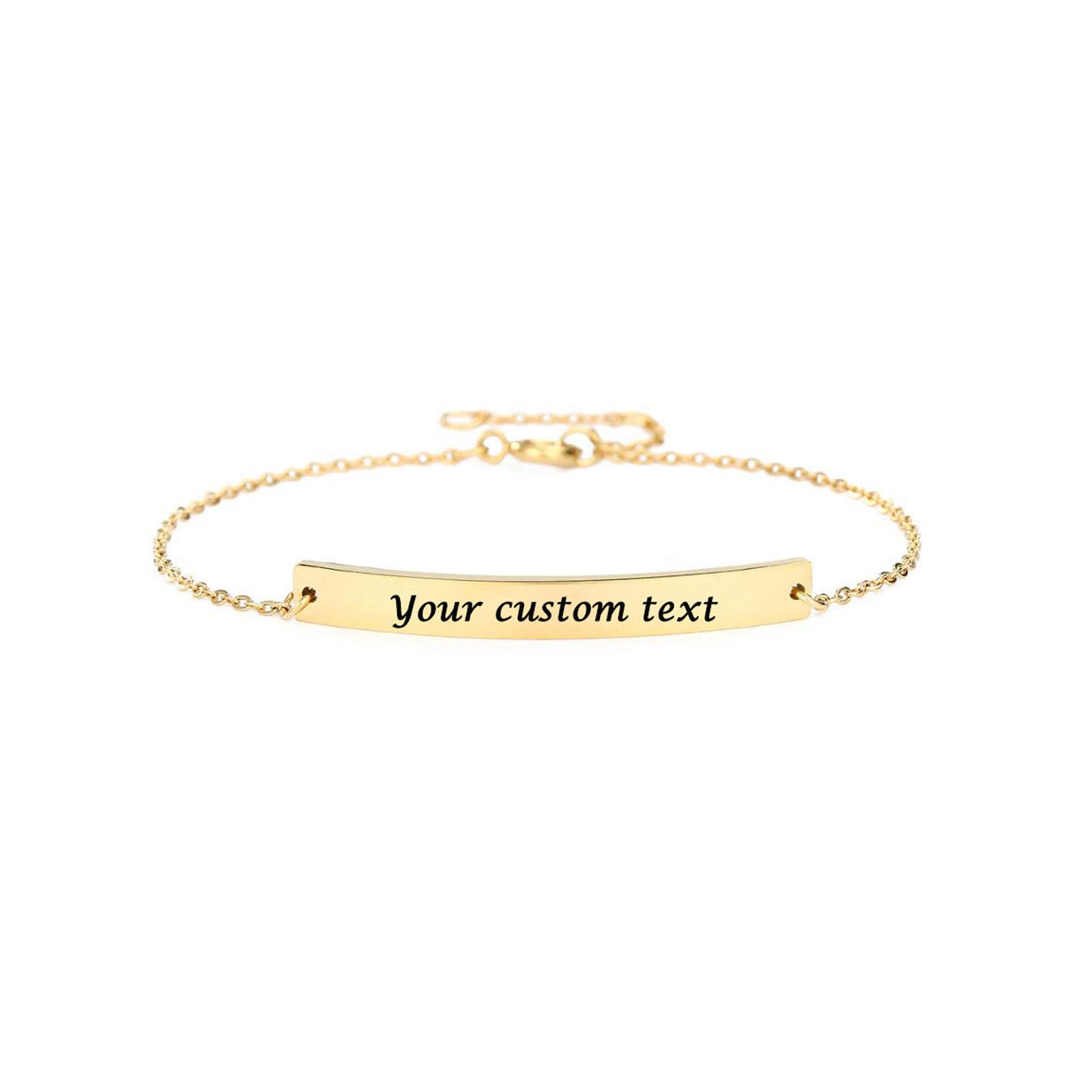 10K Gold Personalized Classic Name Identification Bracelet