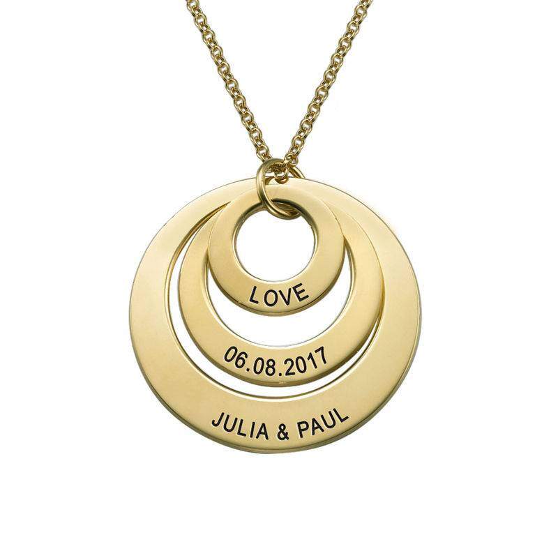 10K Gold Personalized Engraving Pendant Necklace