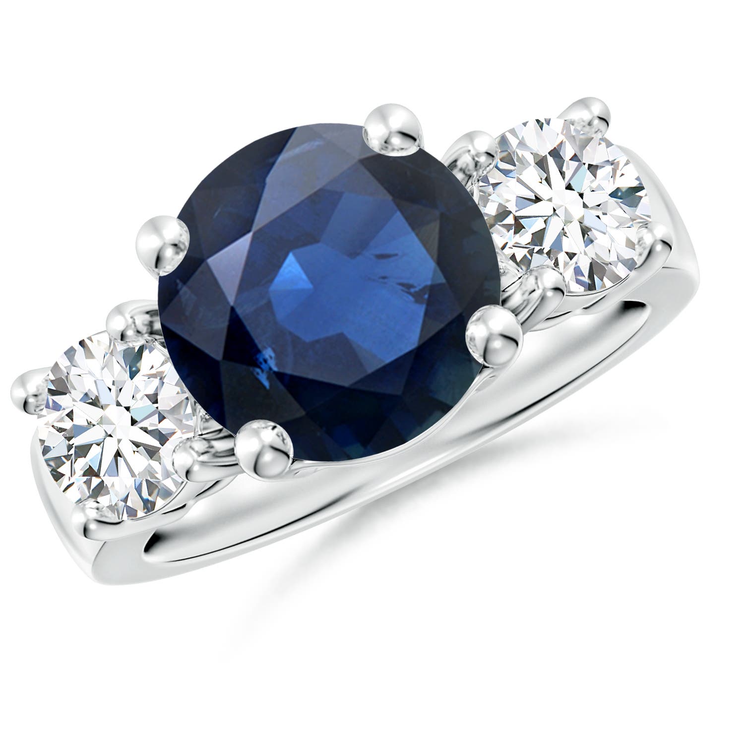 4.26 CTW Bezel-Set GIA Certified Round Blue Sapphire Solitaire Ring in 14K Rose Gold