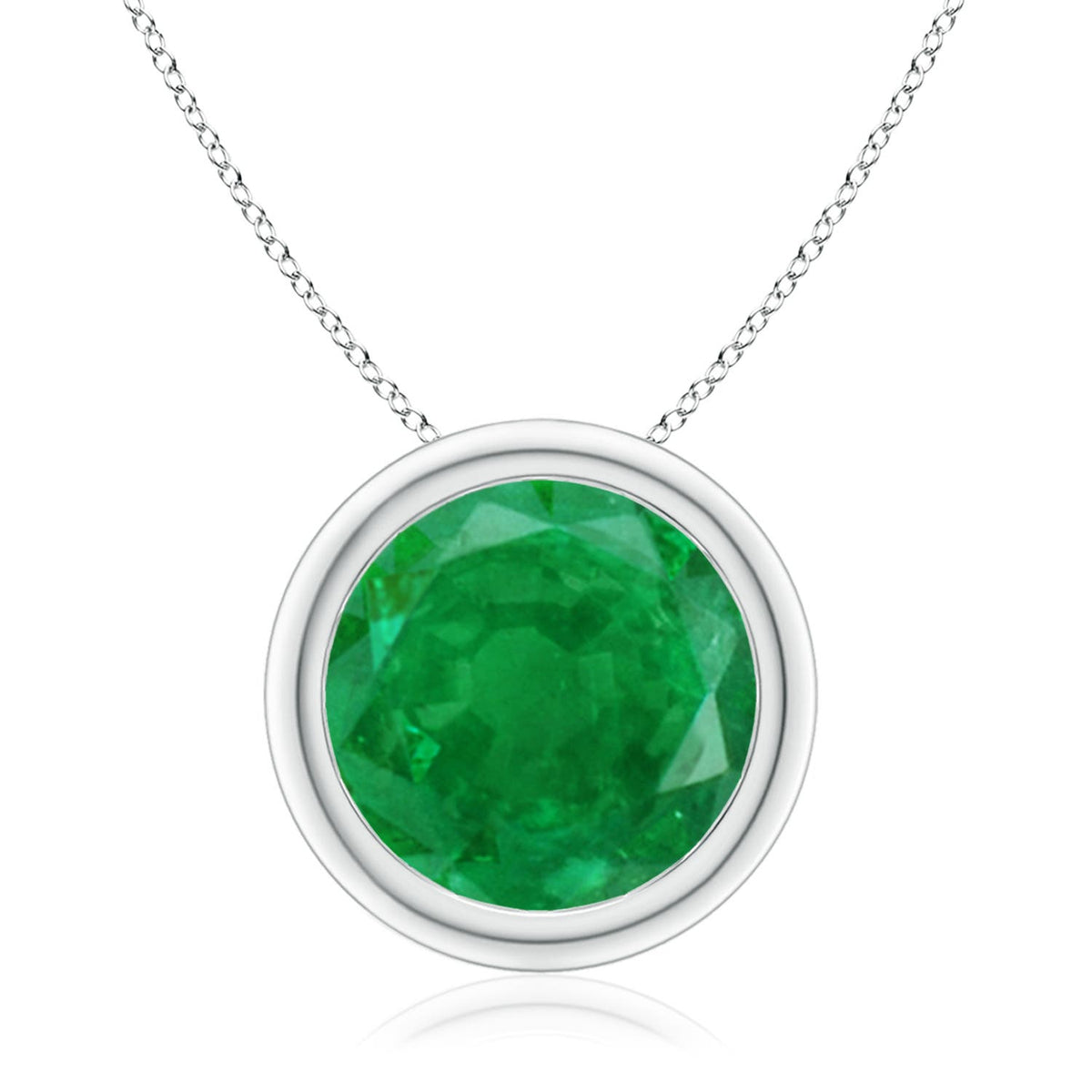 1.84 CTW Prong-Set Oval Diamond Halo Pendant in 14K White Gold