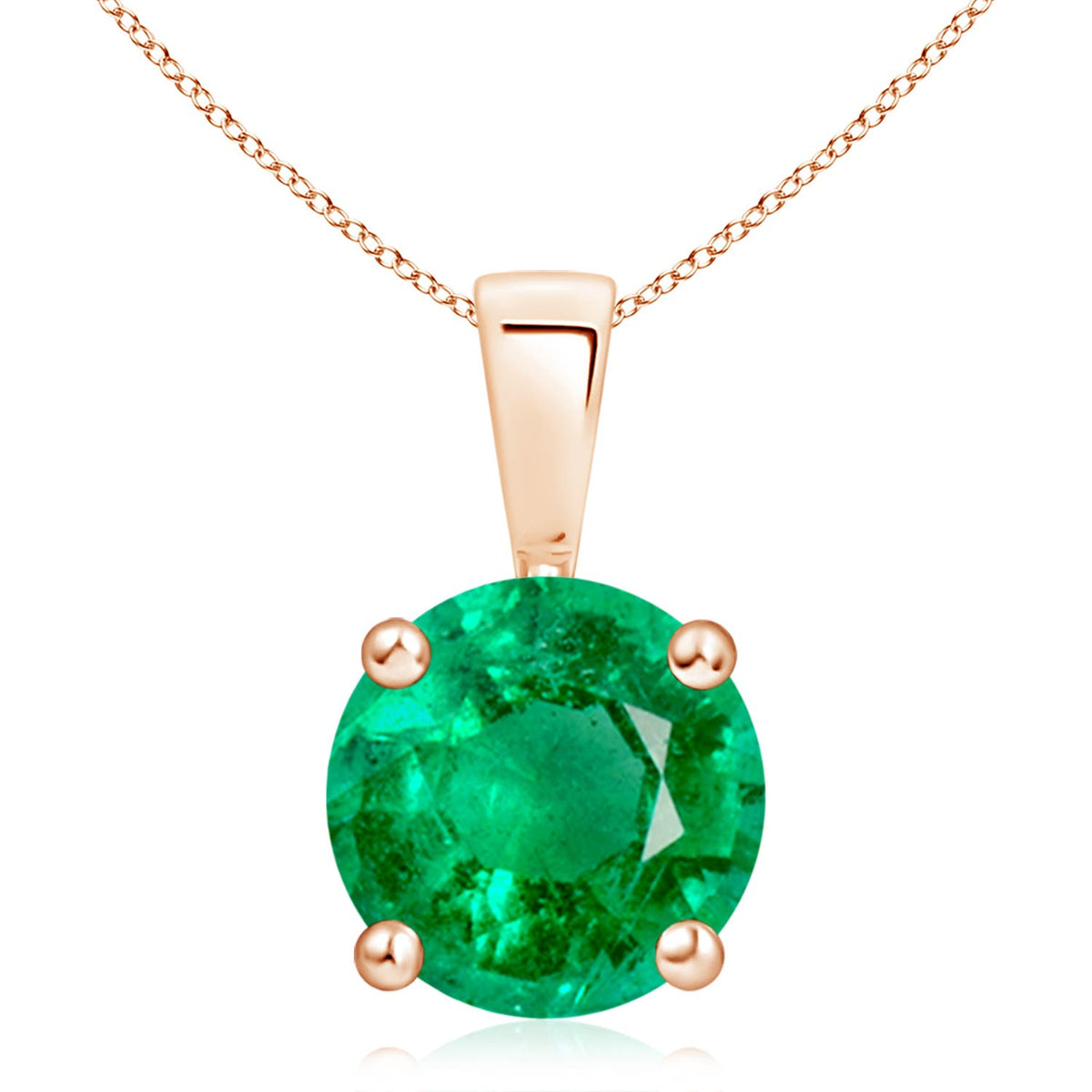 0.5 CTW Floral Cluster Fancy Intense Pink Diamond Necklace in 14K Yellow Gold