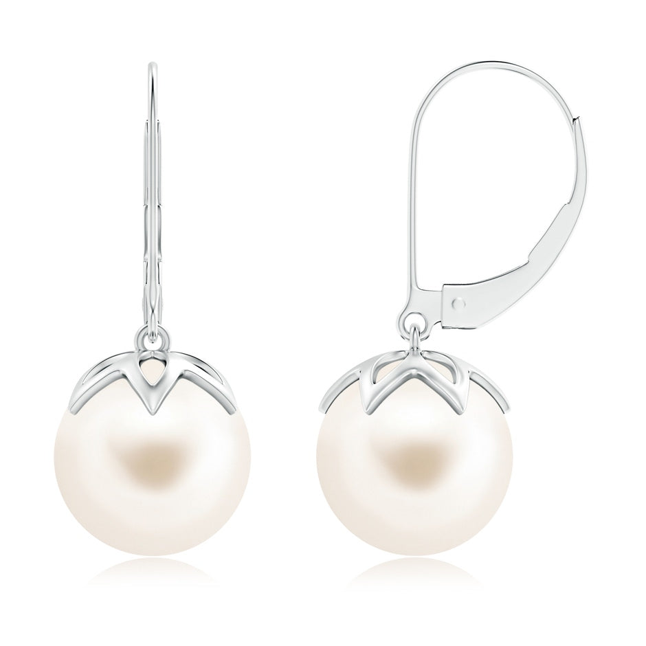 Freshwater Pearl Leverback Drop Earrings