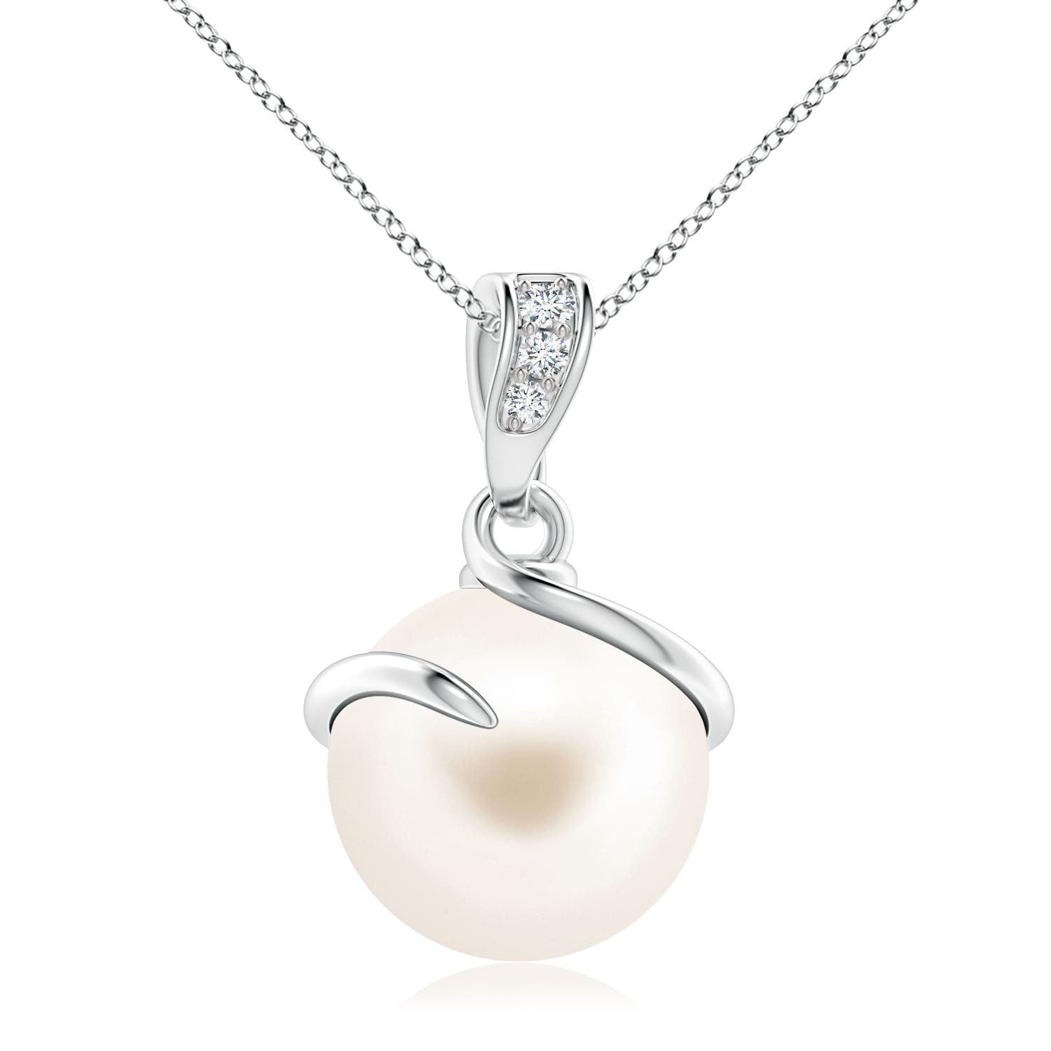 0.35 CTW Round Ruby Solitaire V-Bale Pendant with Diamond in 14K Rose Gold