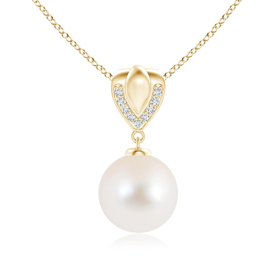 Freshwater Pearl Drop Pendant with Ornate Bale