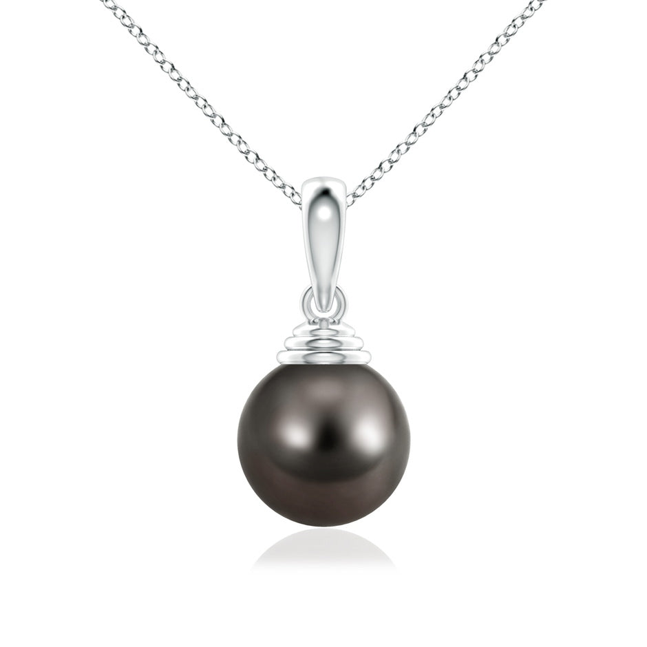 Classic Solitaire Tahitian Pearl Pendant
