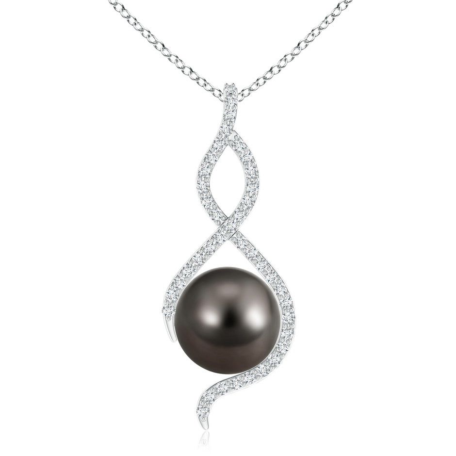 Tahitian Pearl Infinity Twist Pendant