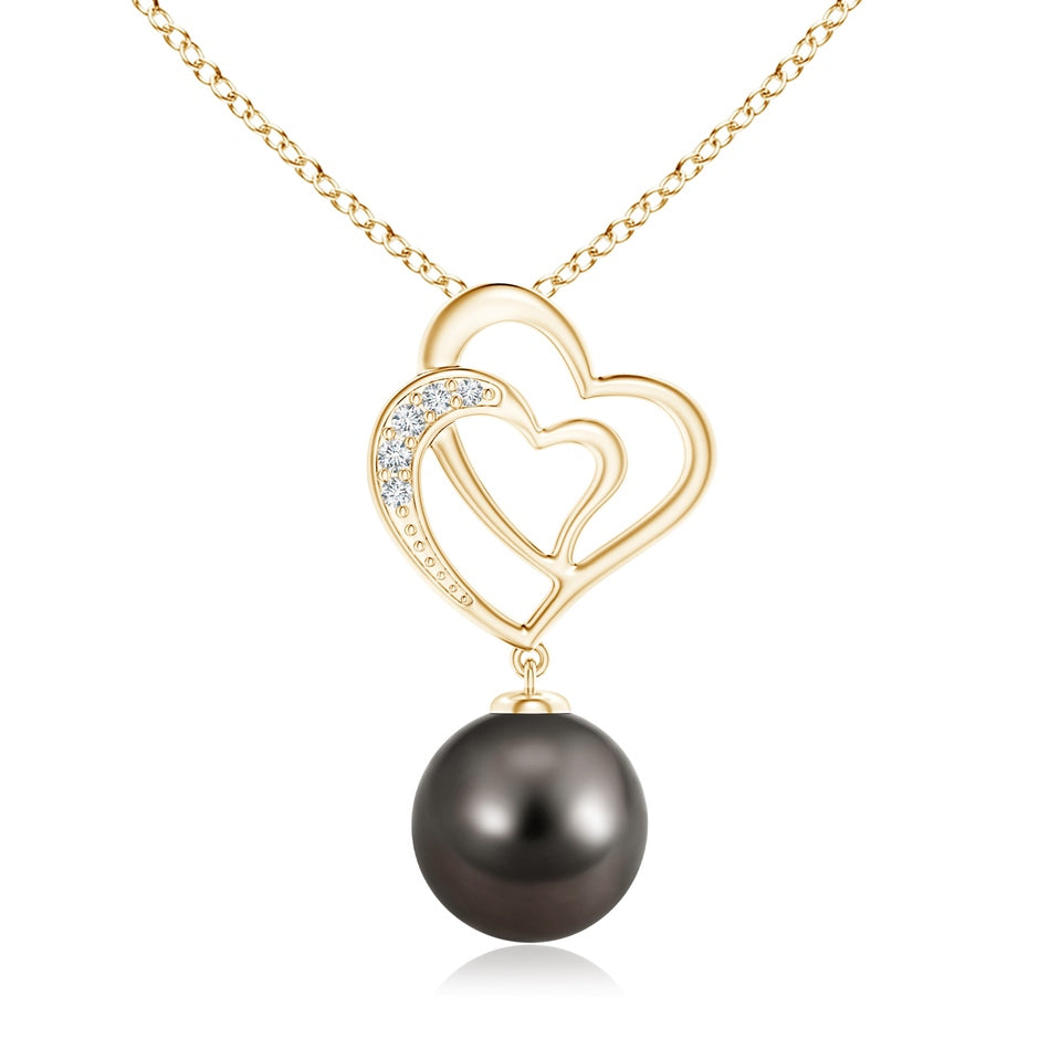 Tahitian Pearl Entwined Heart Pendant