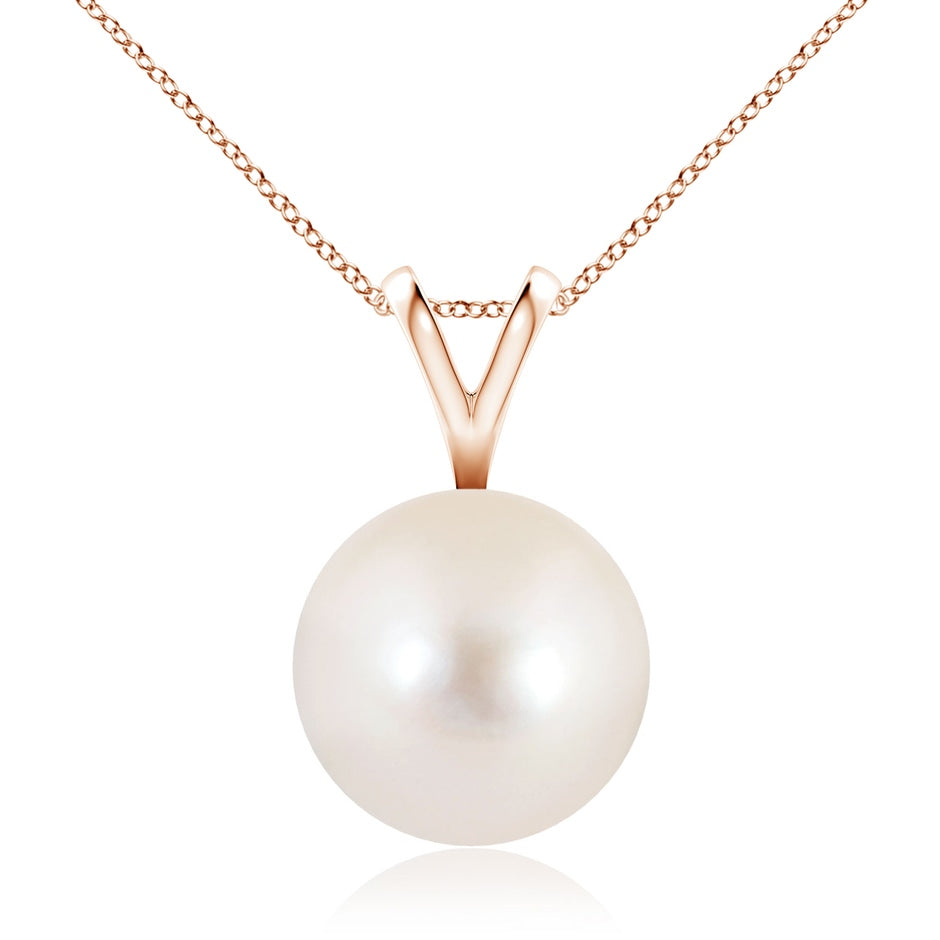 Freshwater Pearl Solitaire V-Bale Pendant