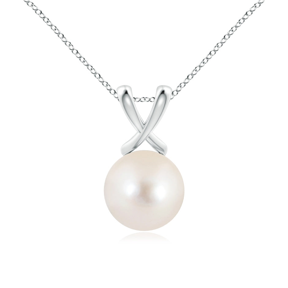 Classic Freshwater Pearl Cross V-Bale Pendant