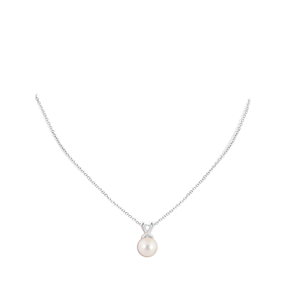 Classic Freshwater Pearl Cross V-Bale Pendant