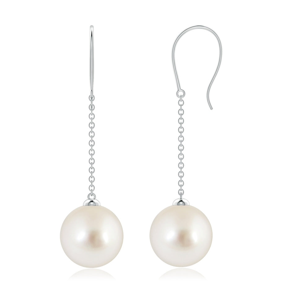 Dangling Solitaire South Sea Pearl Earrings