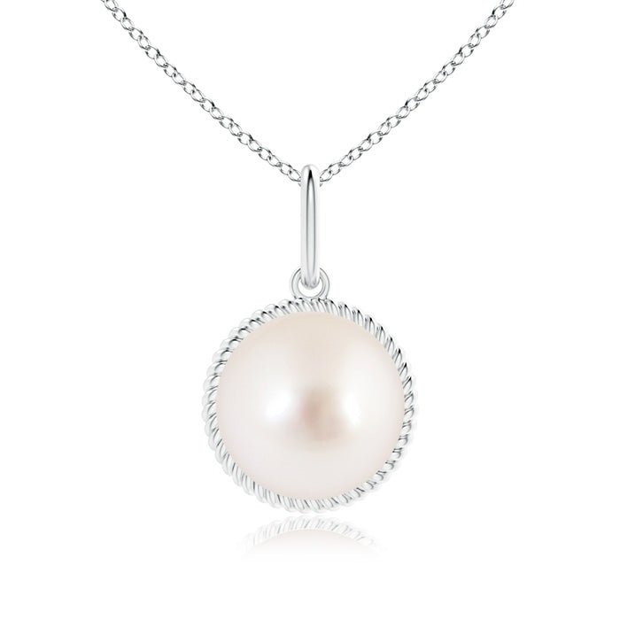 Solitaire South Sea Pearl Pendant with Twisted Rope