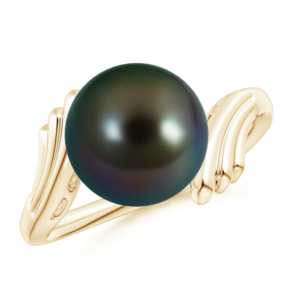 Tahitian Pearl Ring with Wing Motifs