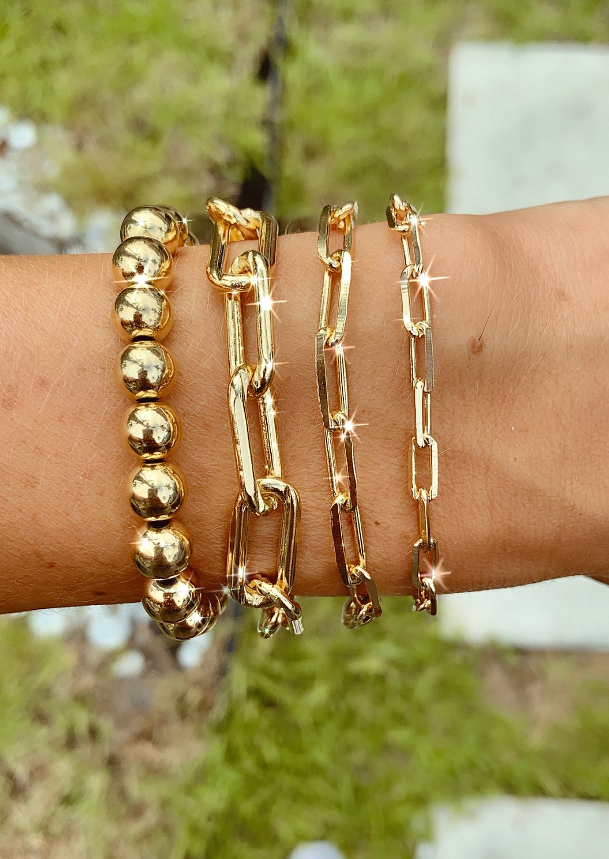 Ten Mm Paper Clip Bracelet