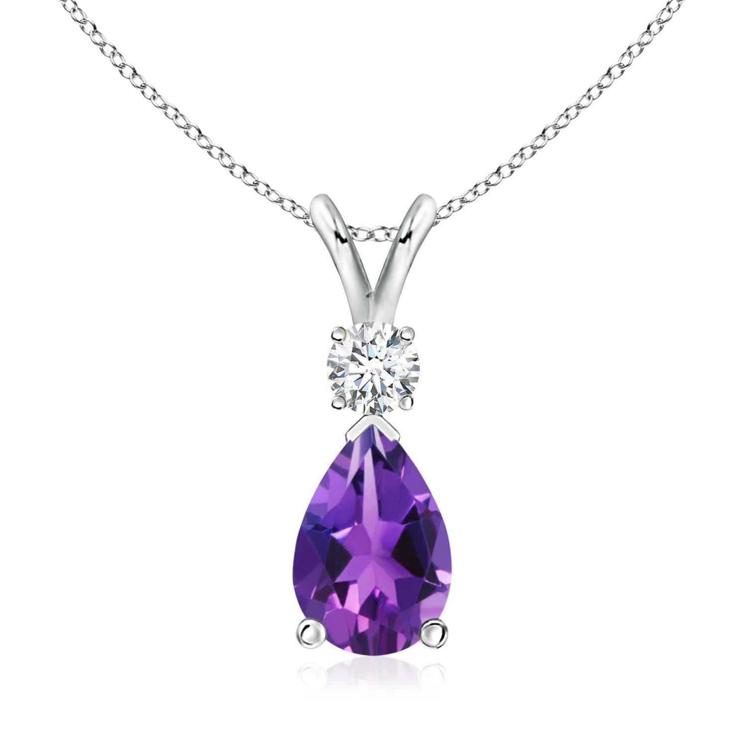 0.33 CTW Amethyst Pisces Constellation Medallion Pendant in 14K Yellow Gold