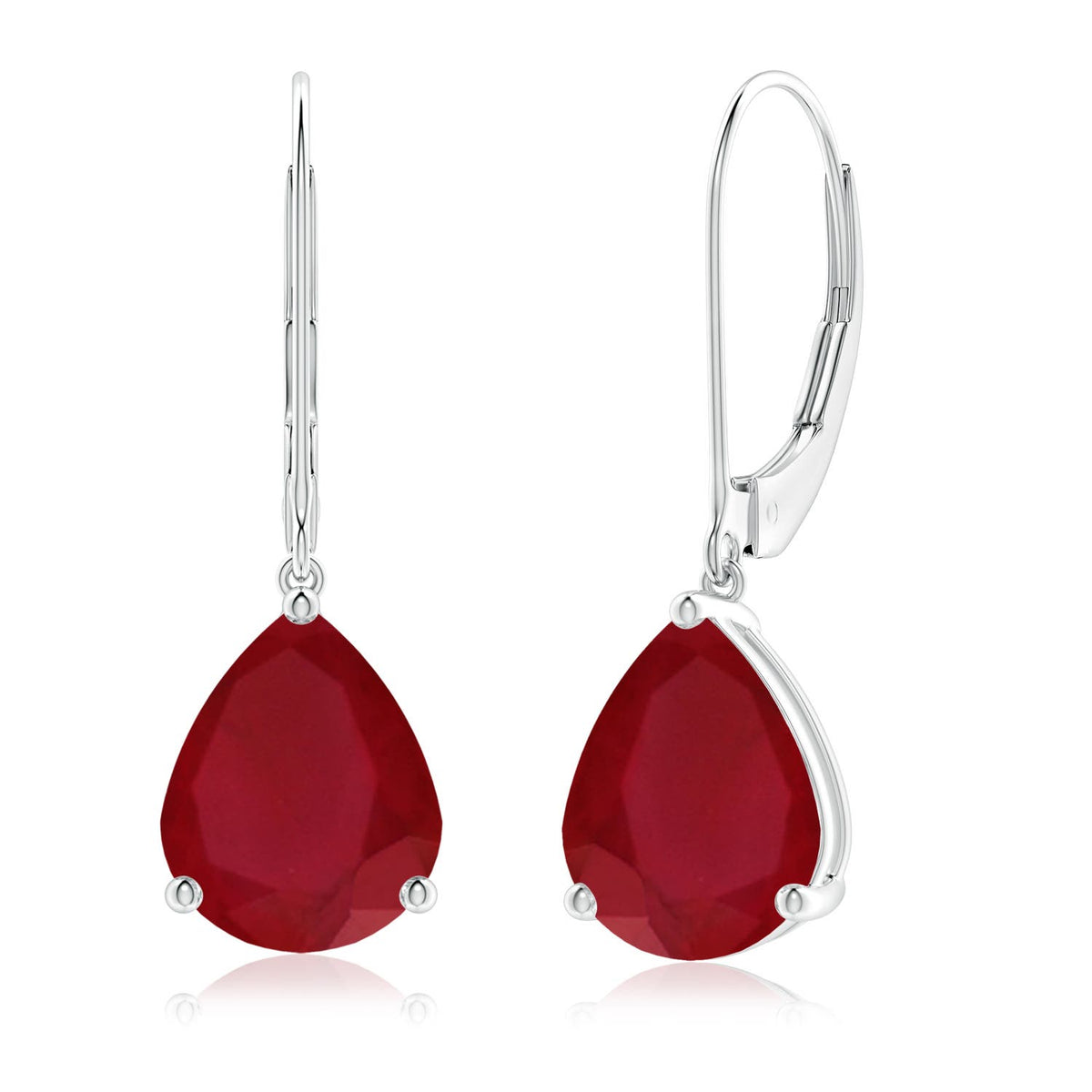 4.72 CTW Round Diamond Leverback Dangle Earrings with Diamond in 18K Rose Gold