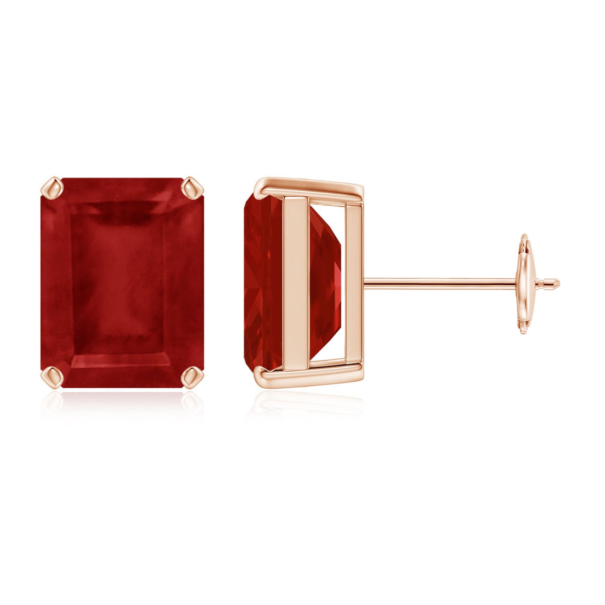 1.03 CTW Pear-Shaped Fancy Intense Yellow Diamond Drop Earrings in 18K Rose Gold