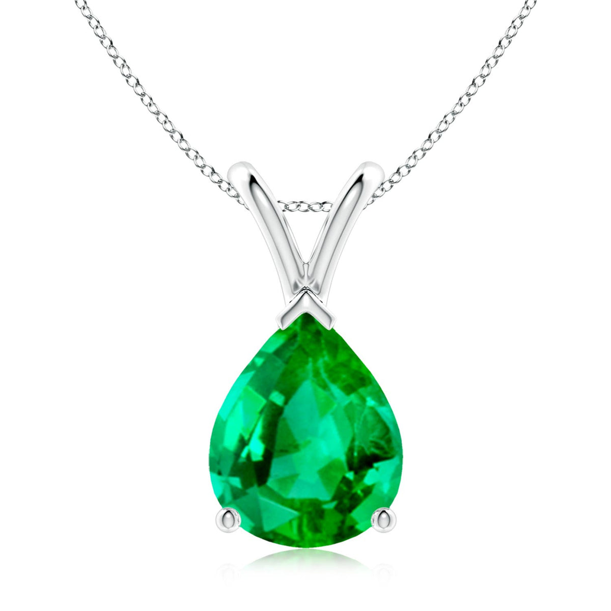 1.4 CTW V-Bale Round Ruby Solitaire Pendant in 18K Rose Gold