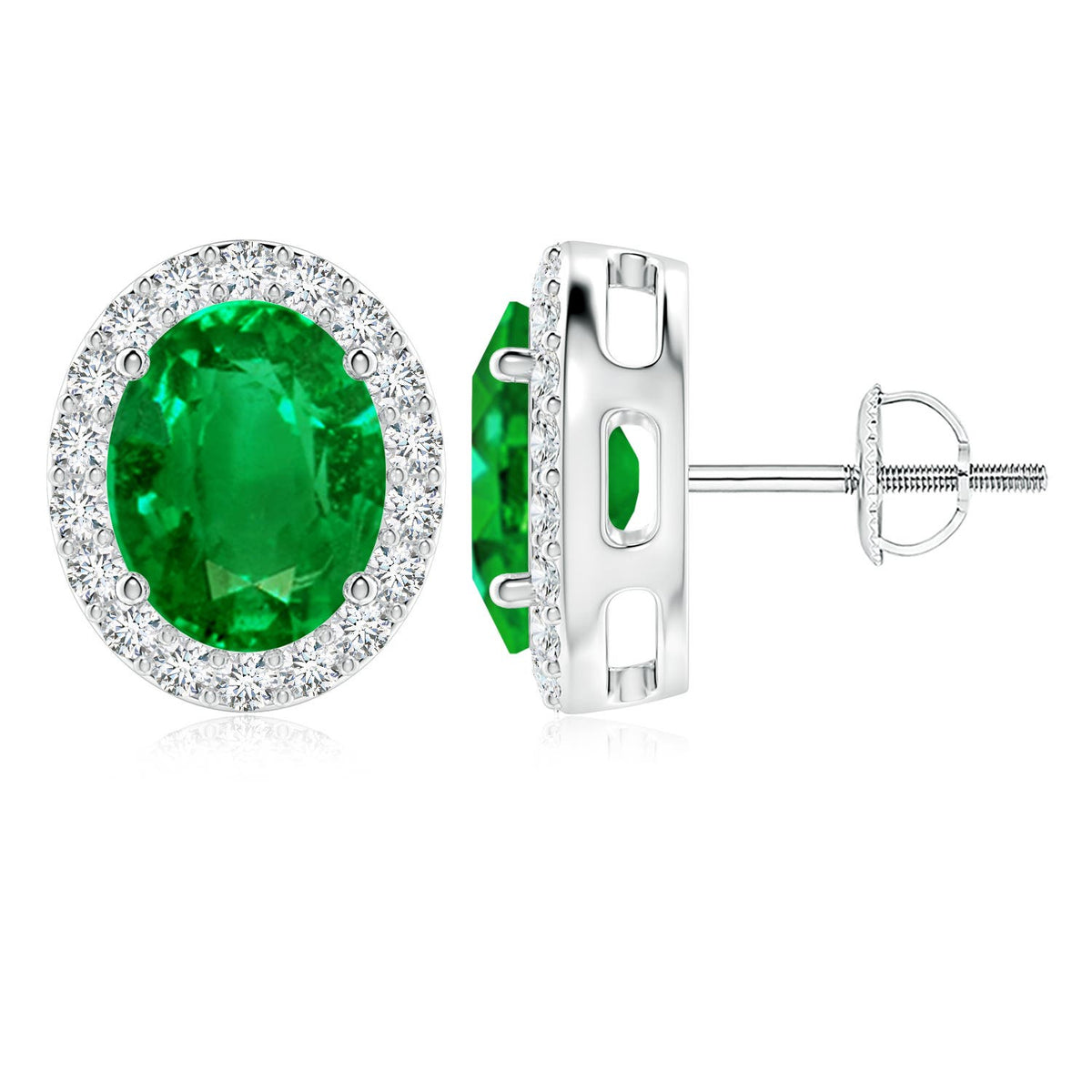 5.5 CTW Multi-Shape Emerald Dangle Earrings in 14K Yellow Gold