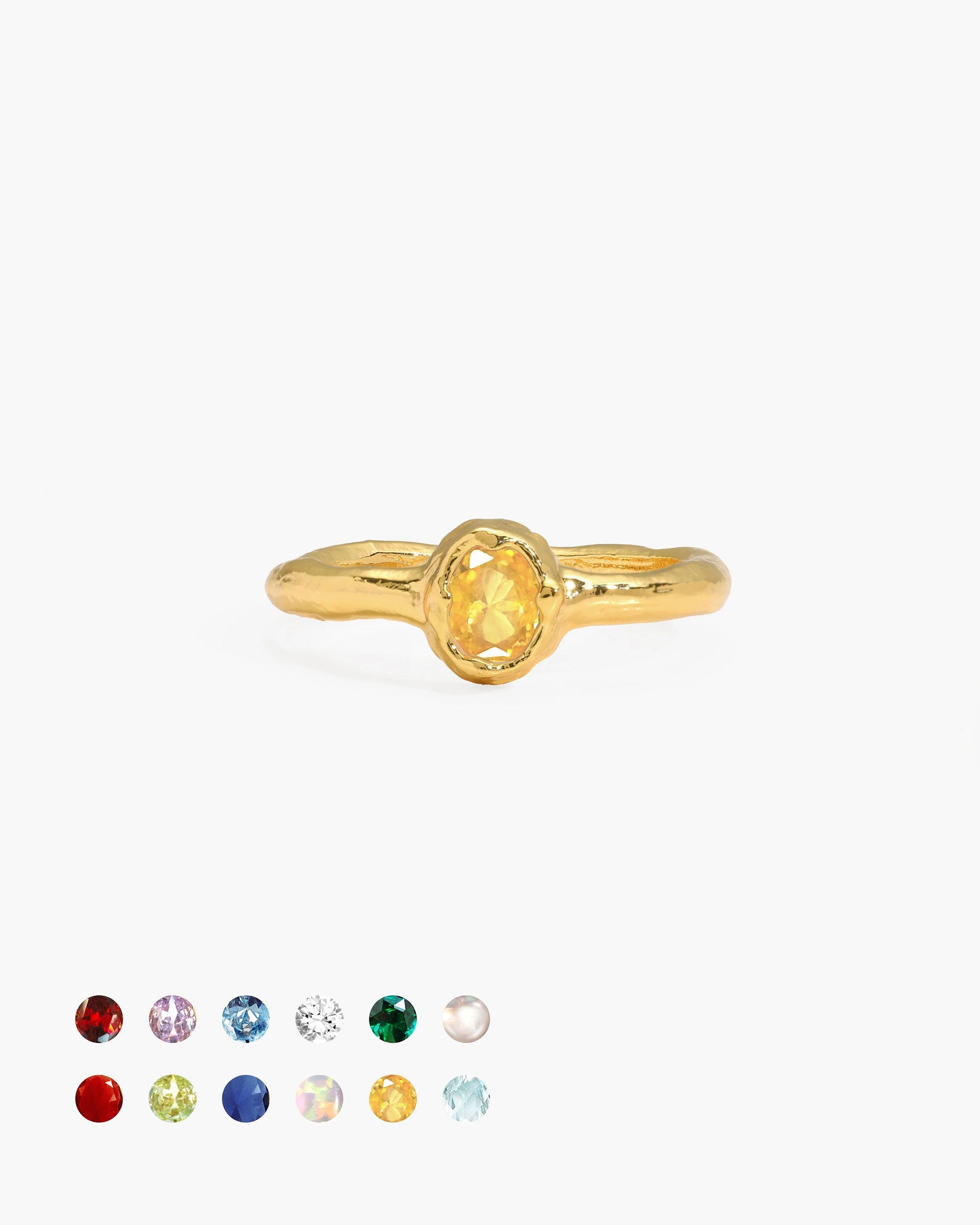Birthstone Ring in Gold - November