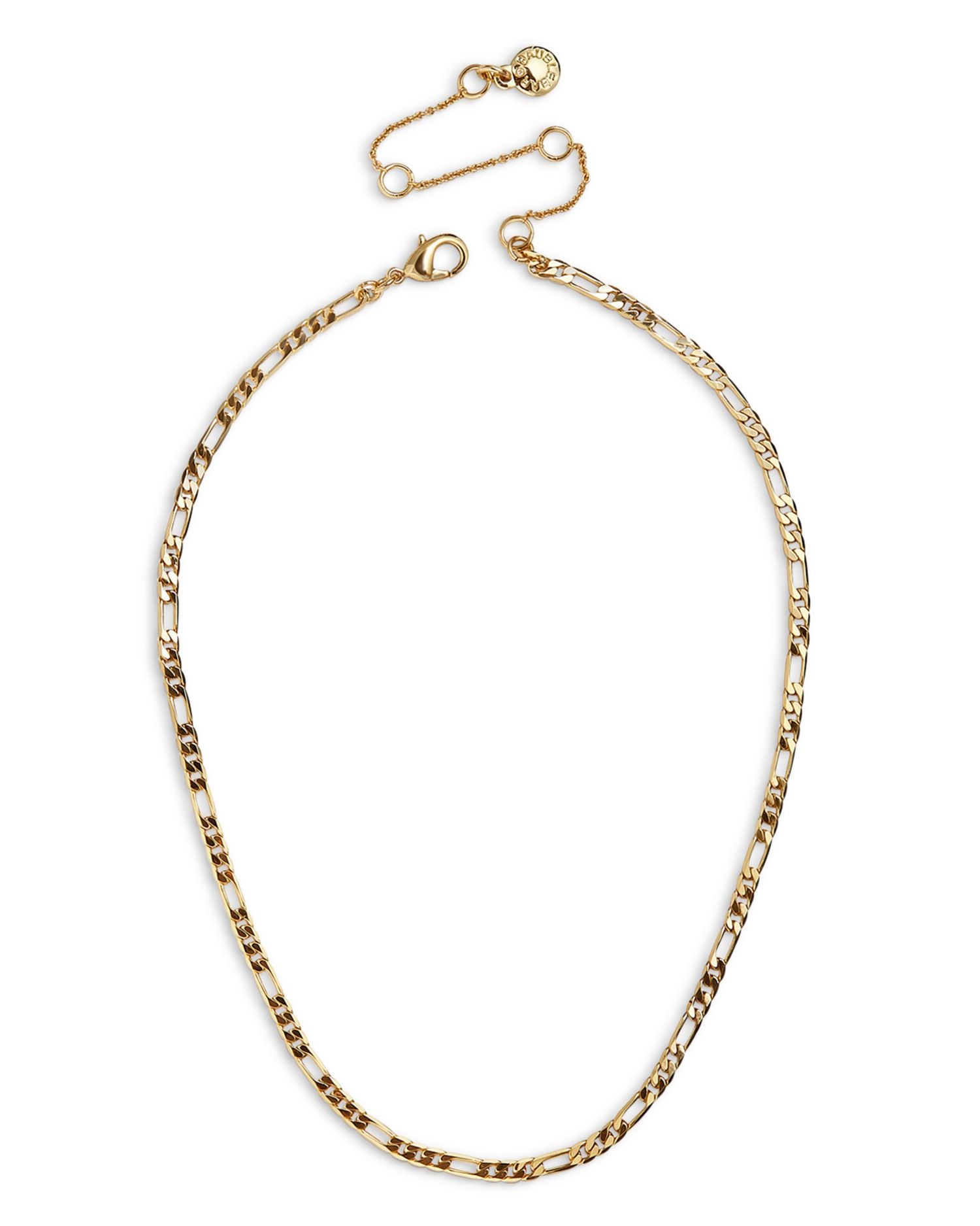 Figaro Link Choker Necklace, 13"-16"