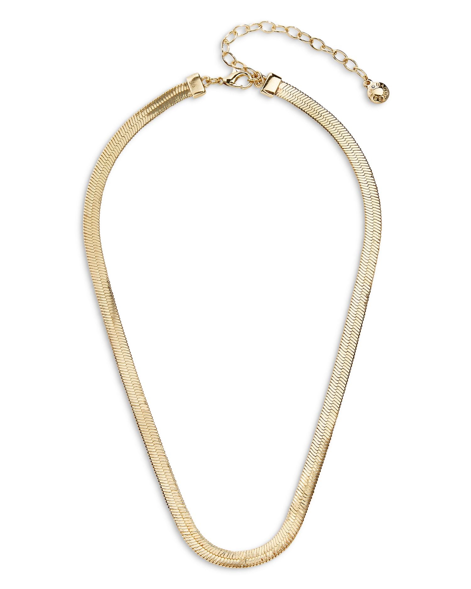 Herringbone Chain Choker Necklace, 14'-17'