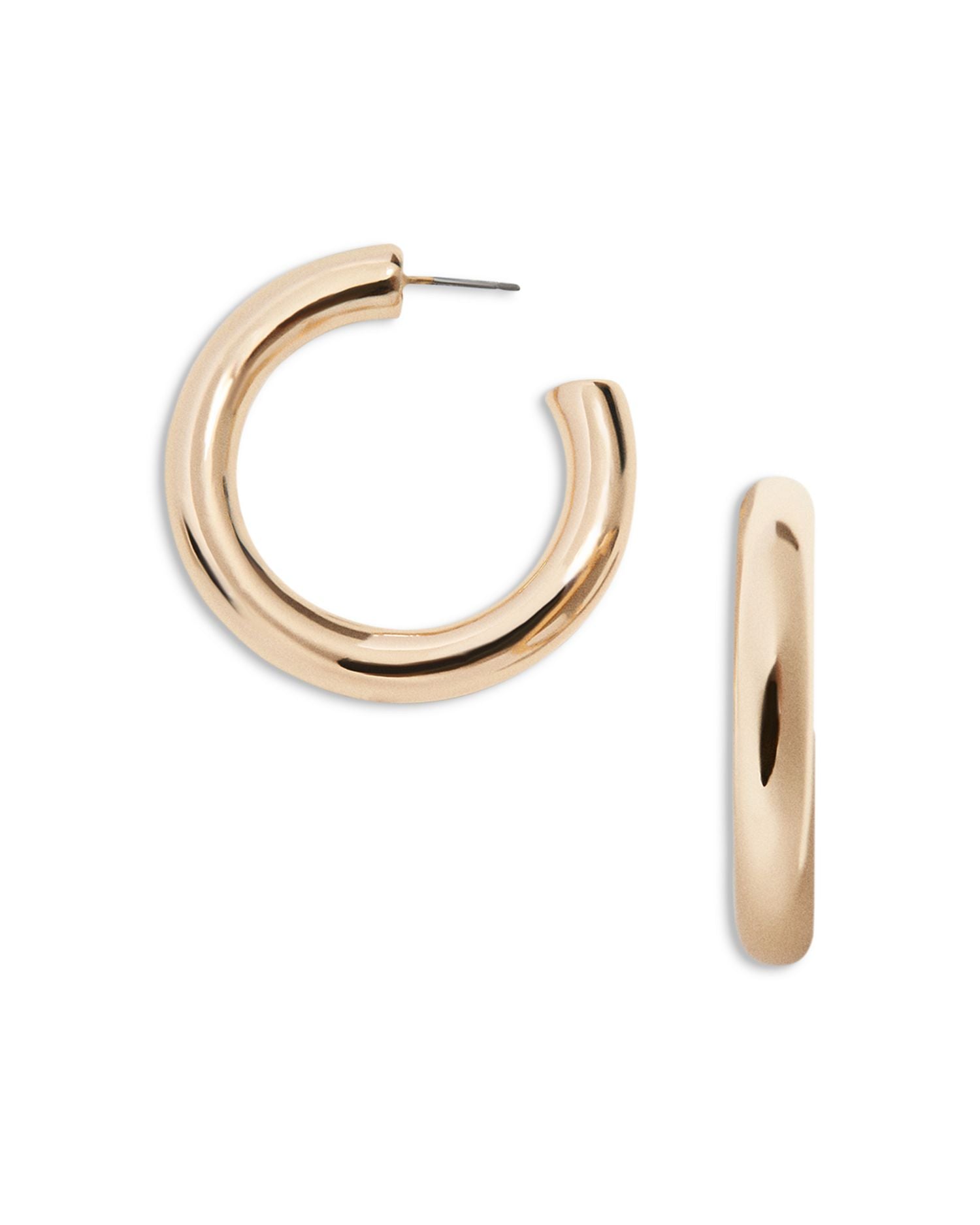 Dalilah Medium Tubular Hoop Earrings