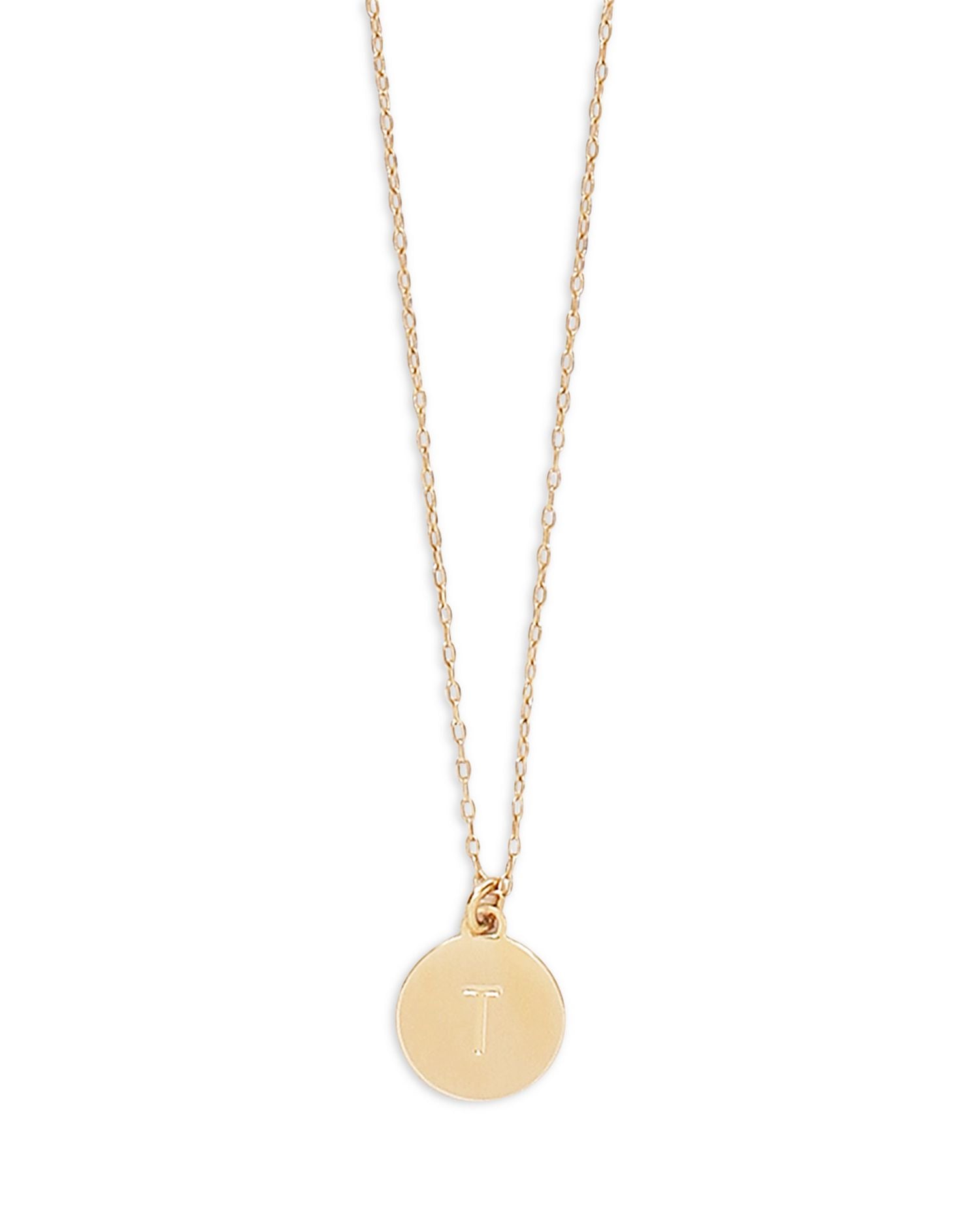 T Mini Pendant Necklace, 17'