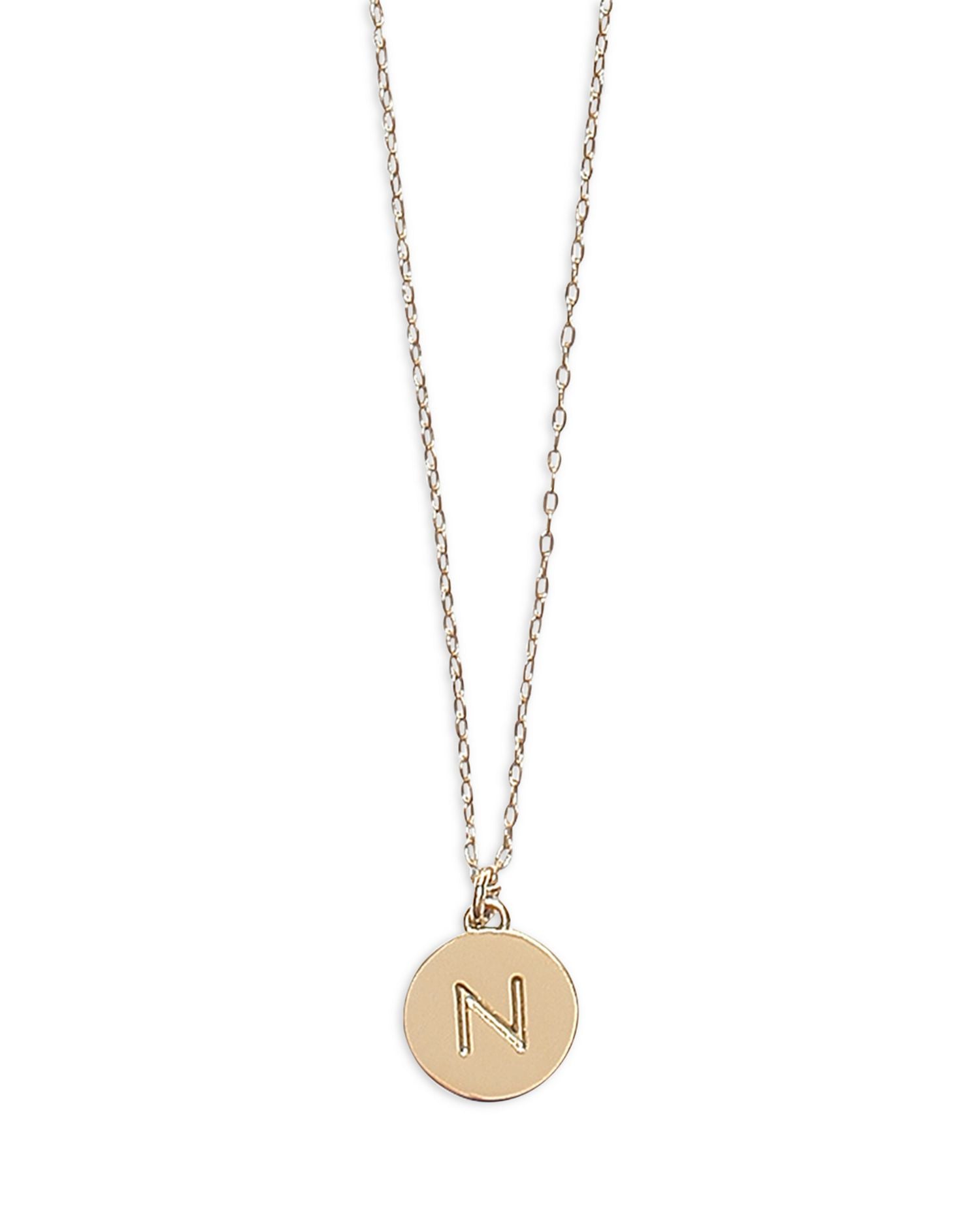 N Mini Pendant Necklace, 17'-20'