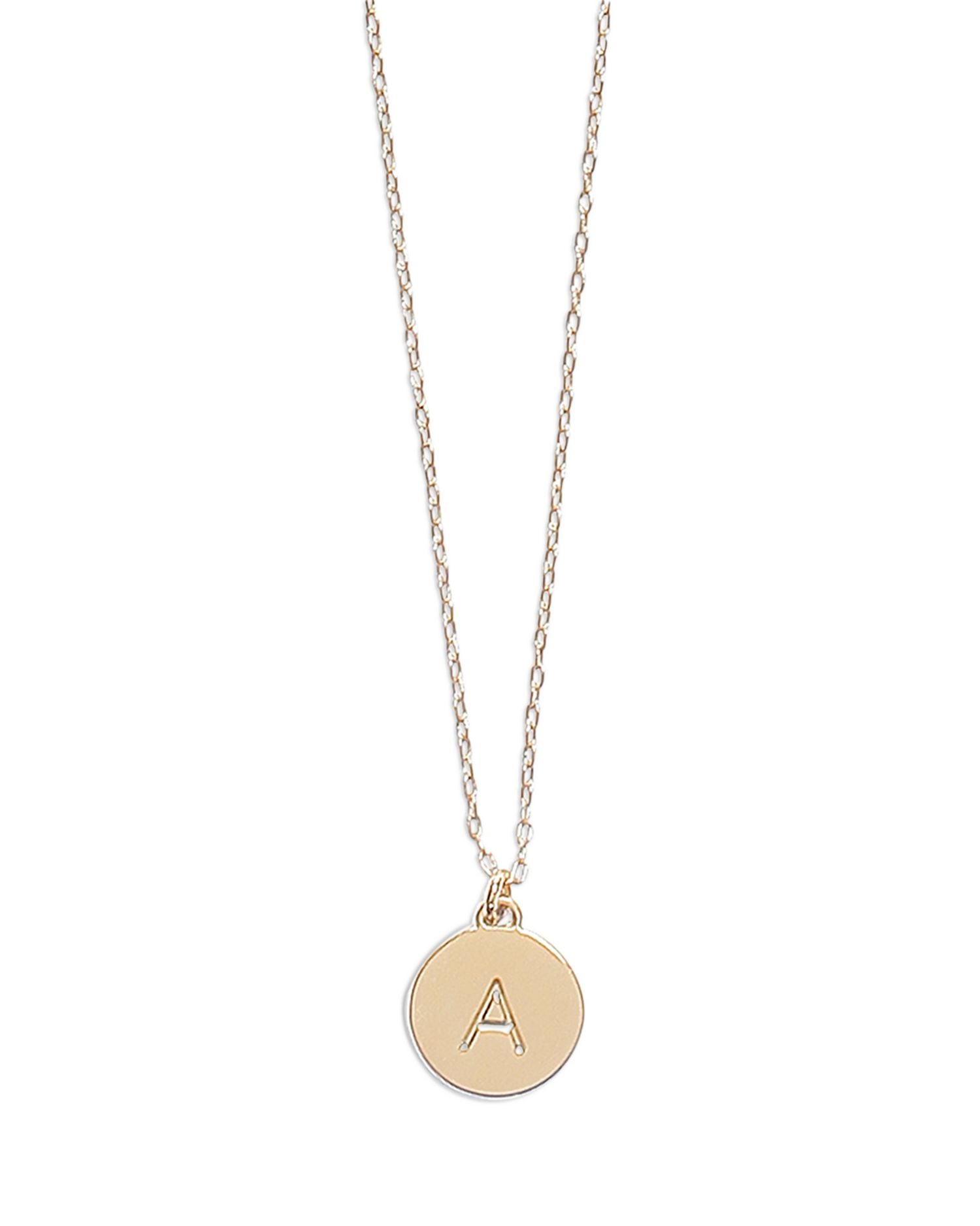 Mini Initial Pendant Necklace, 17'-20'