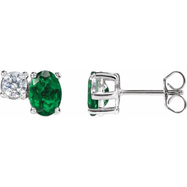 1.2Ct Emerald-Cut Lab-grown Diamond Earrings in 14K Yellow Gold