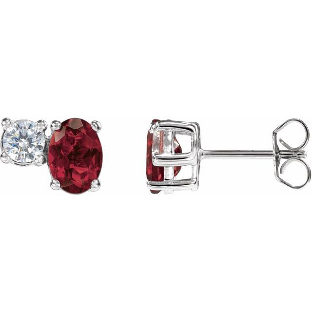 1.2Ct Lab-grown Diamond Earrings in 14K Yellow Gold