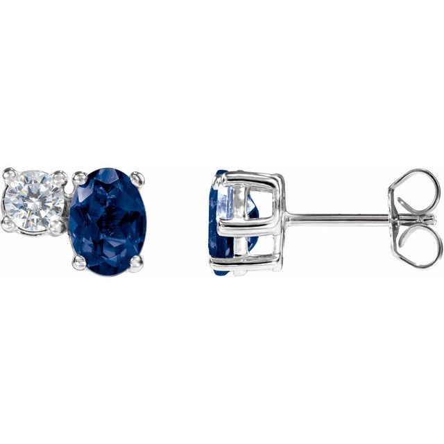 1.2Ct Lab-grown Diamond Earrings in 14K Yellow Gold