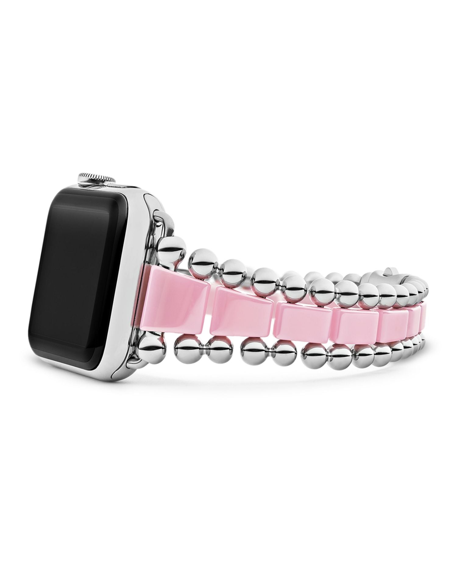 Smart Caviar Pink Ceramic Apple Watch Bracelet, 42-44mm - Exclusive