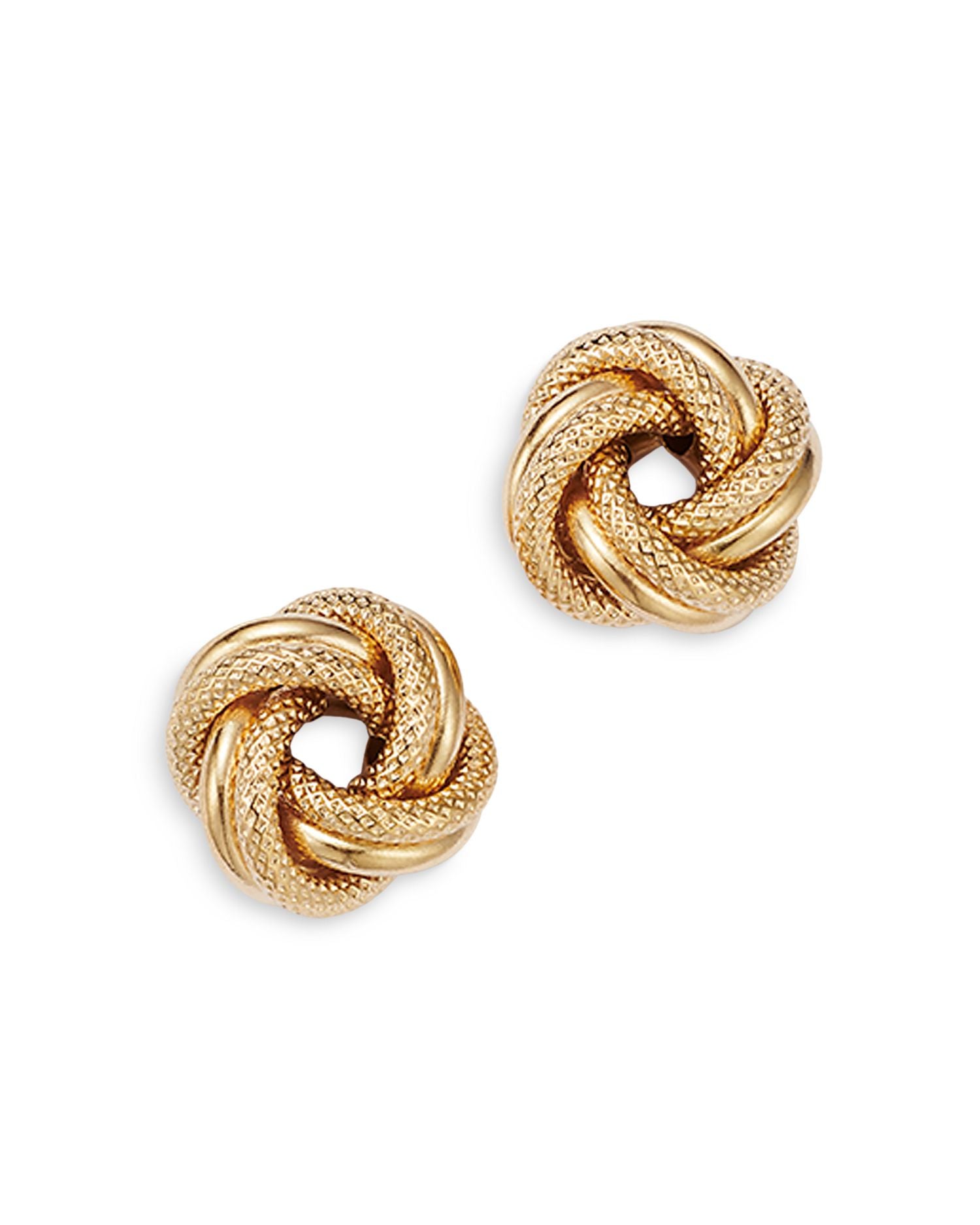 Love Knot Stud Earrings in 14K Yellow Gold - Exclusive