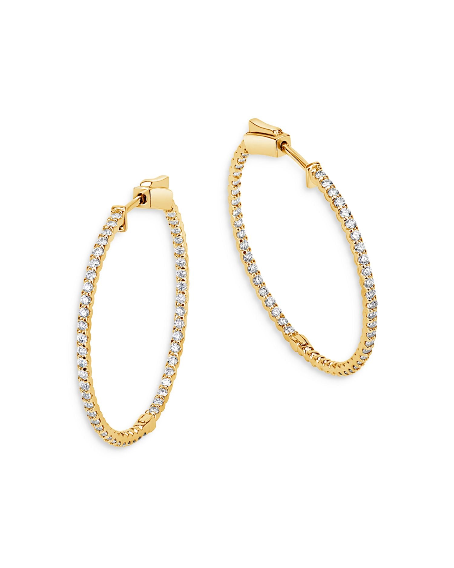 Diamond Inside-Out Hoop Earrings in 14K Yellow Gold, 1.0 ct. t.w. - Exclusive