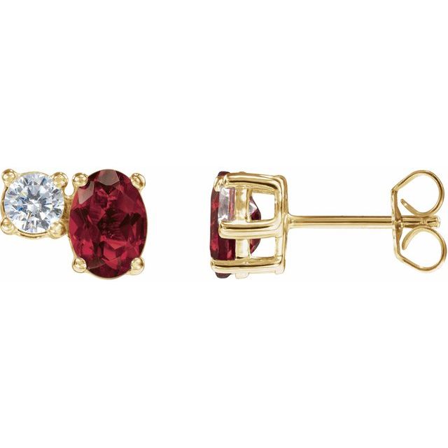 1.2Ct Lab-grown Diamond Earrings in 14K Yellow Gold