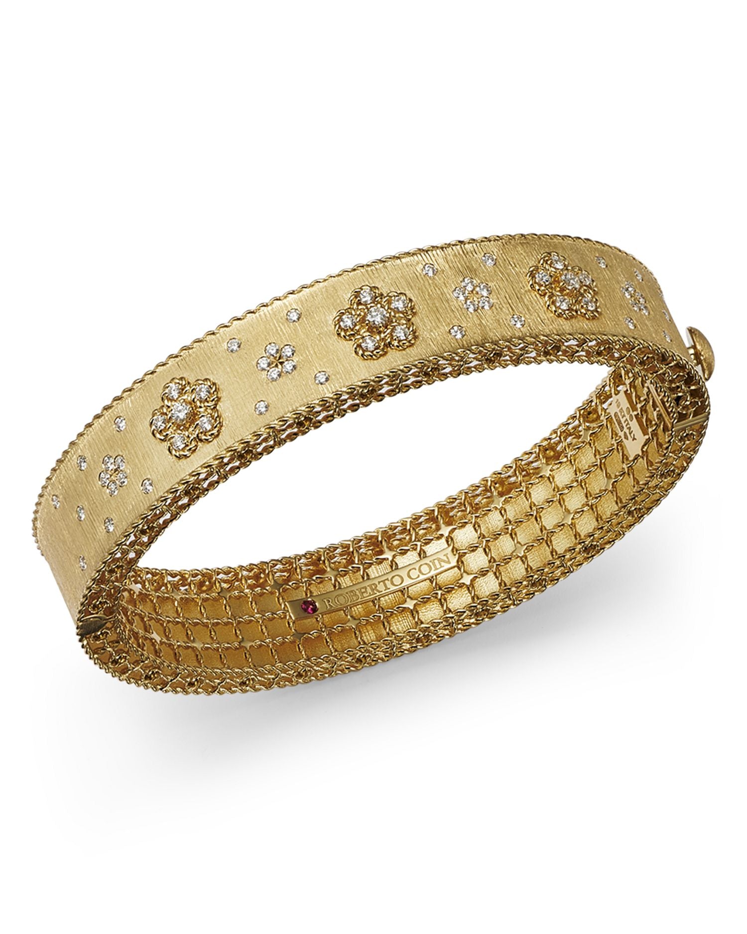 18K Yellow Gold Daisy Lux Diamond Bangle Bracelet - Exclusive