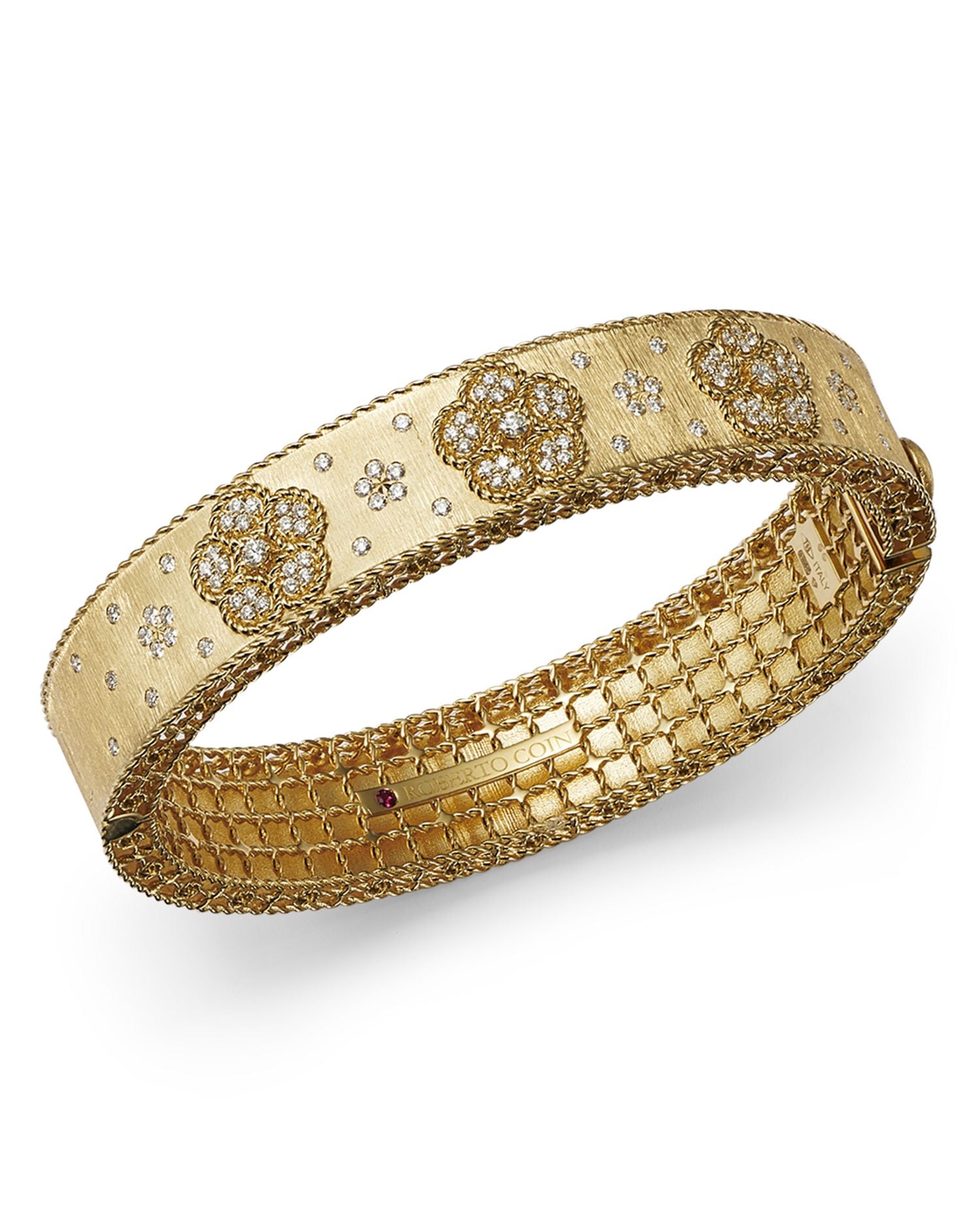 18K Yellow Gold Daisy Lux Diamond Bangle Bracelet - Exclusive